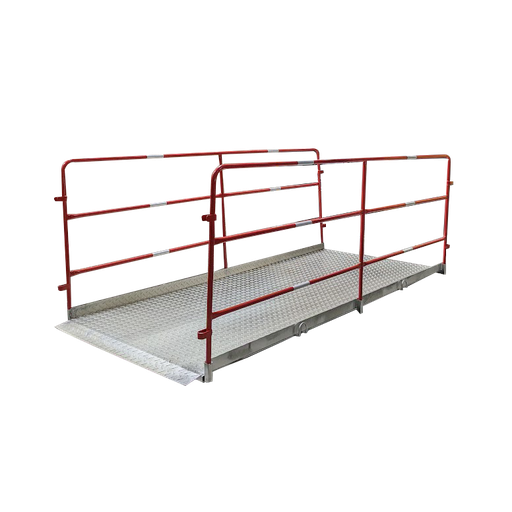 [01-PPM-04] Passerelle piétons métal avec barrières amovibles 3 000 x 1 200 mm