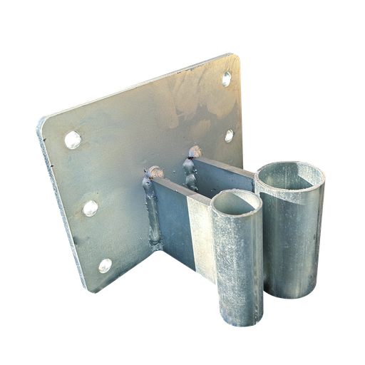 [17-SRG-01] Platine support réversible verticale pour garde-corps galvanisée