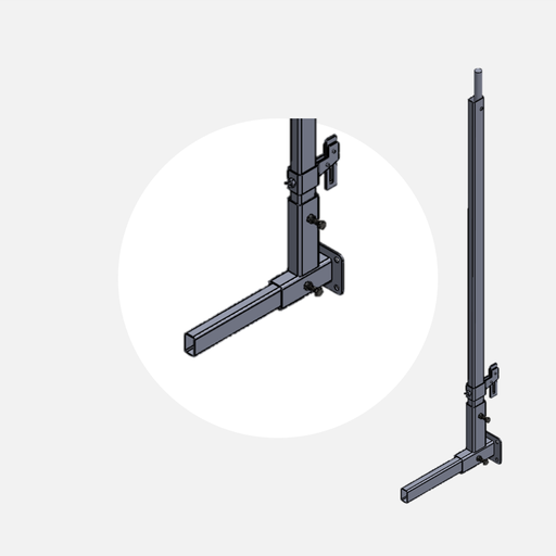 [16-PGC-01] Platine déportée pour garde-corps grillagé