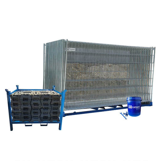 Starter Pack+ REMPART® - Clôture grillagée 4 tubes haute qualité renforcée (02-CG-2)