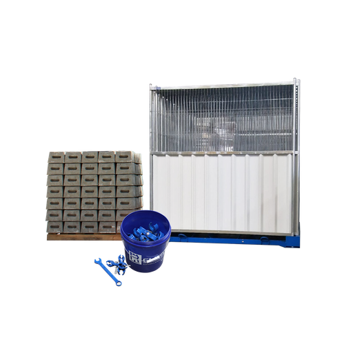 Starter Pack REMPART® - Clôture semi-grillagée blanche H2m (02-CBM-3)