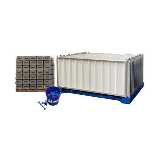 Starter Pack REMPART® - Clôtures bardées blanches H1 m