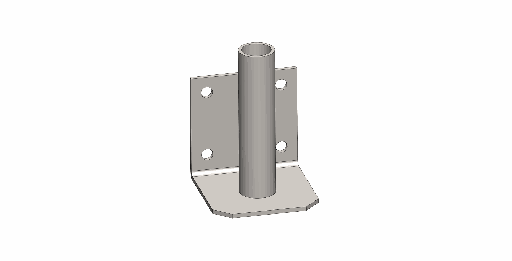 [02-PPCG-1] Platine pour fixation portail sur mur PPCG