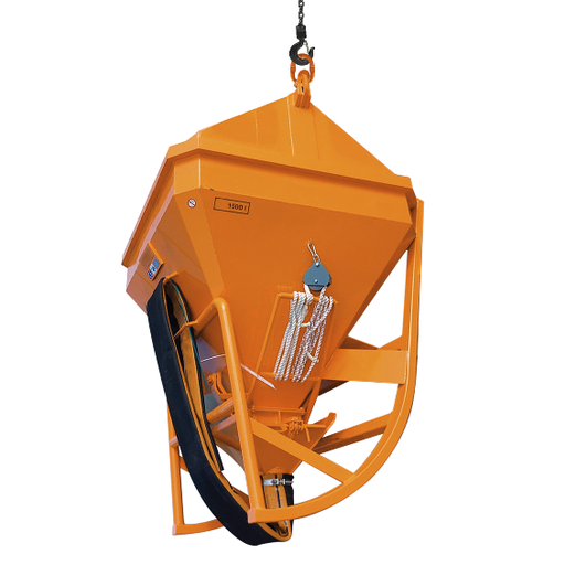 Benne à béton couchée à œillets