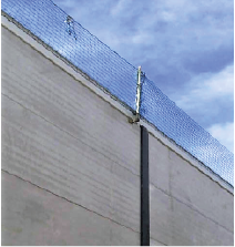 Filet périphérique tressé pour poteaux étancheurs