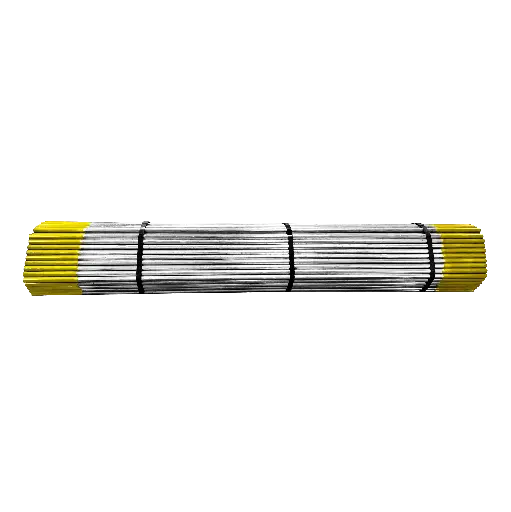 [16-LAG-04] Lisse garde-corps de sécurité 3 m extrémité laquée jaune avec bouchon PolyAxessⓇ