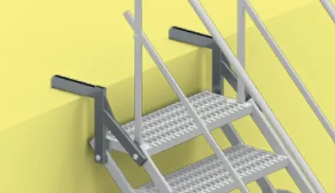 [16-ESCA-PASA-D/G] Pieds d'appui supérieur abaissant la dernière marche pour ESCAPASS