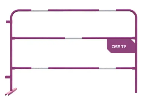 [02-BTP-6-28#CISE-TP] Barrière TP CISE TP Ø 28 mm - violet RAL 4005 avec plaque latérale