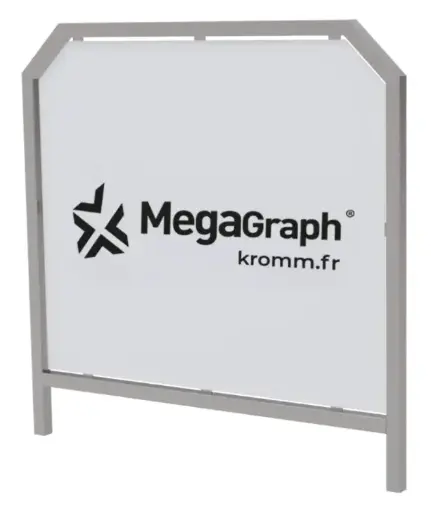 Panneau de communication alu dibond 3mm Recto/Verso sur support