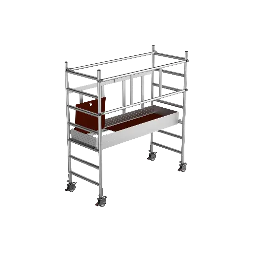 [16-PEP-03] Echafaudage aluminium roulant - pliant - Plateforme 200 x 80 cm  - Hauteur de travail 3 m