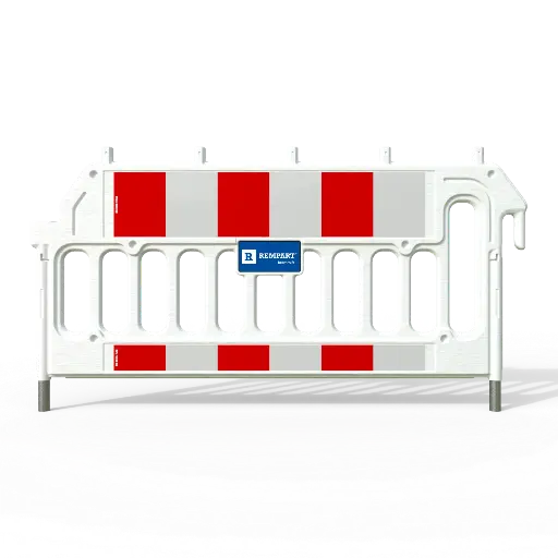 [02-BEP-03] Barrière de sécurité en PEHD avec plaque pour personnalisation