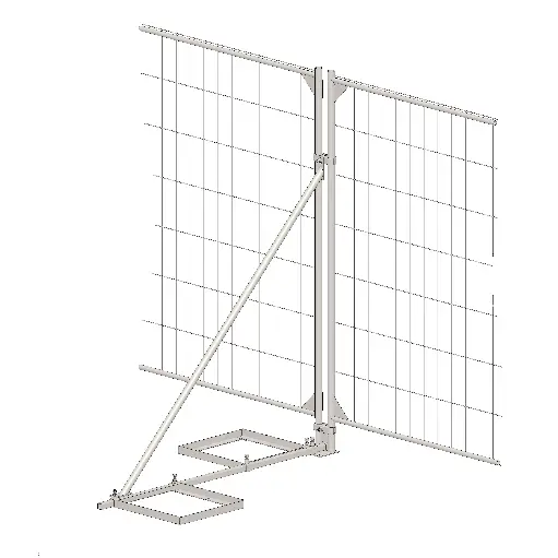 [02-JDF-WB] Socle déporté avec jambe de force et 2 emplacements lestage