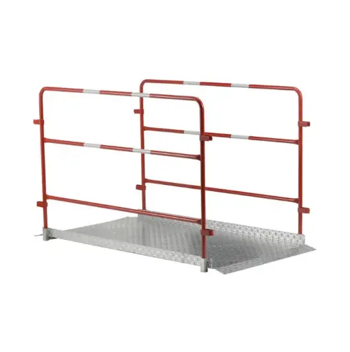 [01-PPM-02#PERSO] Passerelle piétons métal avec barrières amovibles 2000 x 900 mm 01-PPM-02 personnalisées ####