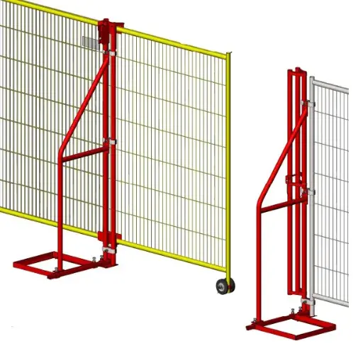 [02-PGR-5] Kit portail de chantier coulissant 3.5m pour clôture grillagée  