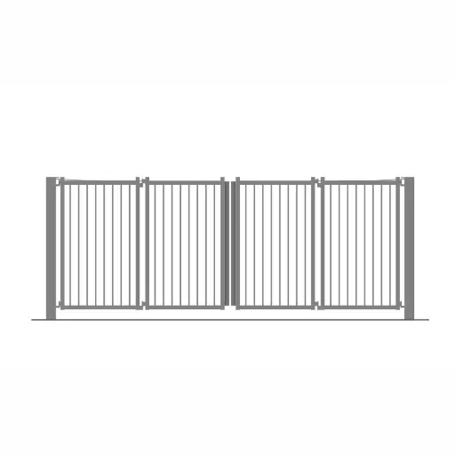 [02-PCA-7] Portail de chantier accordéon 7 x Ht 2 m