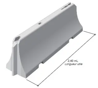 Séparateur de voie béton/DBA (Prix au ml - départ direct usine)